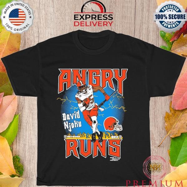 Funny Cleveland Browns David NJoku angry runs shirt