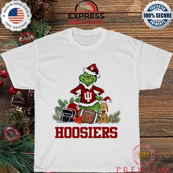 Indiana Hoosiers Grinch and Max dog funny Christmas 2023 shirt