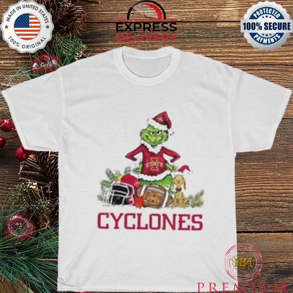 Iowa State Cyclones Grinch and Max dog funny Christmas 2023 shirt