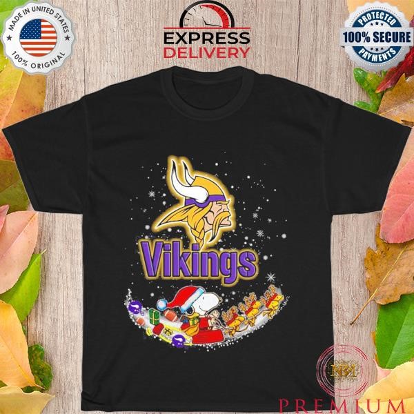 Minnesota Vikings Santa Snoopy and Woodstock 2023 Merry Christmas Sweater