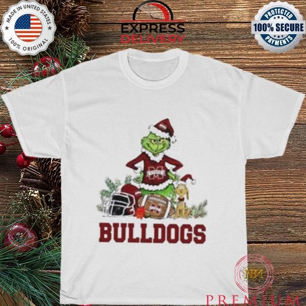 Mississippi State Bulldogs Grinch and Max dog funny Christmas 2023 shirt