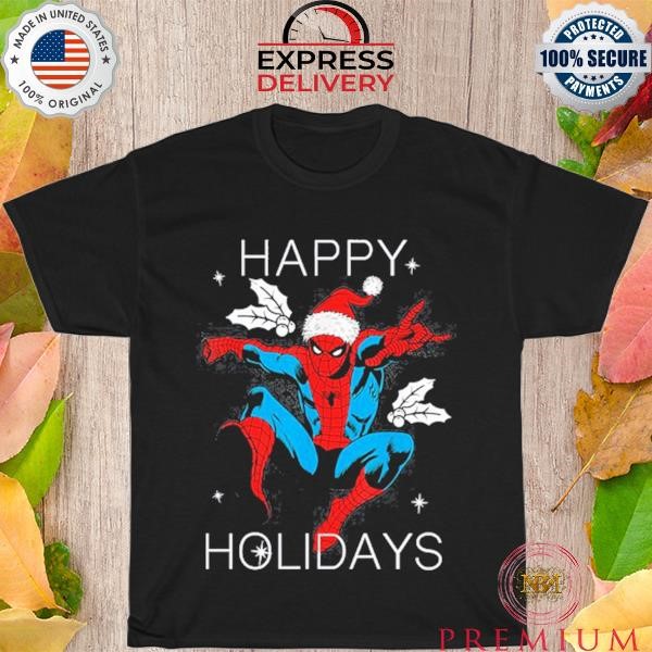 Official Spiderman Christmas happy holidays 2023 shirt