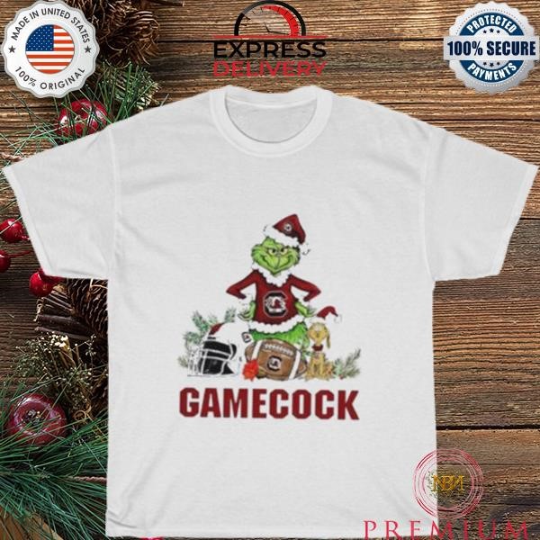South Carolina Gamecocks Grinch and Max dog funny Christmas 2023 shirt