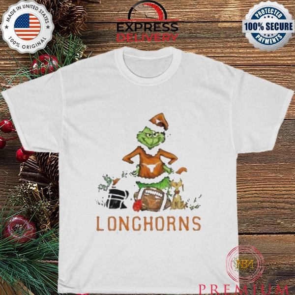 Texas Longhorns Grinch and Max dog funny Christmas 2023 shirt