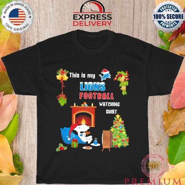 Top Snoopy santa This Is My Christmas Detroit Lions football watching 2023 shirt