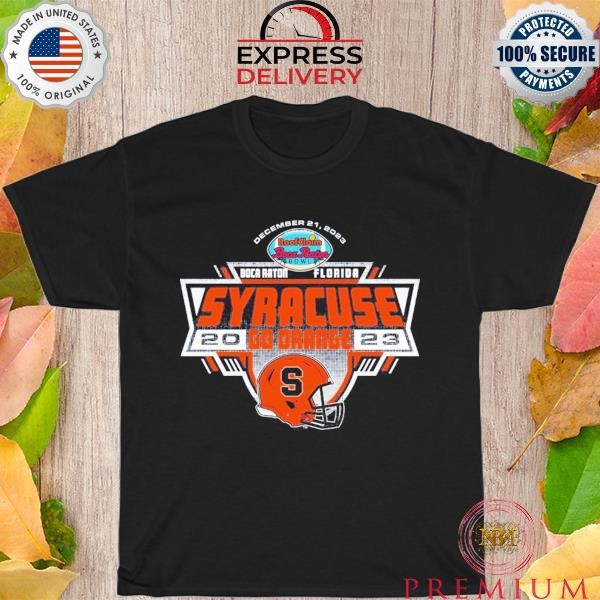 Official Syracuse Orange Football 2023 Roofclaim Boca Raton Bowl Helmet shirt